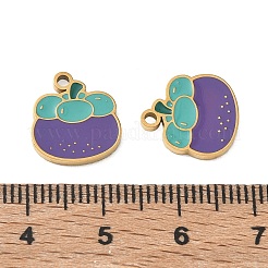Pendentifs en acier inoxydable 304 émaillé en forme de fruits&nbsp;SA-CBA49D2-11G-04