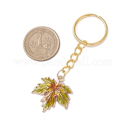 Colgante de aleación de esmalte con forma de hoja de arce&nbsp;KEYC-JKC01394