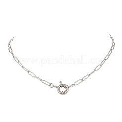 Collares de cadena con clip de acero inoxidable 304 para mujer&nbsp;NJEW-JN06034-02