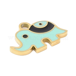 Ionenplattierung (IP) 304 Edelstahl Emaille Charms&nbsp;FIND-Q111-02G-07