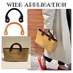 4 poignée de sac en bois en forme de U&nbsp;DIY-WR0002-88