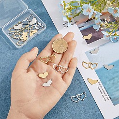 24 stücke 4 arten valentinstag 304 edelstahl stecker charms&nbsp;STAS-DC0011-68