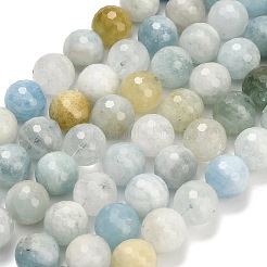 Natürliche Aquamarin Perlen Stränge&nbsp;G-L642-F05-12mm