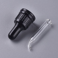Tropfenzähler aus Glas mit gebogener Spitze für ätherische Öle&nbsp;TOOL-WH0117-41A