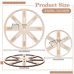 2 soporte para mecha de madera de 2 estilos&nbsp;WOOD-BC0001-27