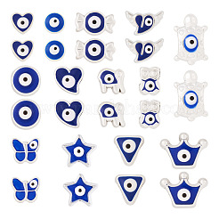52 pz 13 stili blu malocchio resina perline europee&nbsp;RESI-TA0002-15