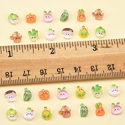 100 Stück 10 Stile Cartoon transparente Harz Cabochons&nbsp;CRES-FS0001-20