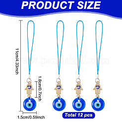 12 pendentif en verre transparent.&nbsp;HJEW-GO00021