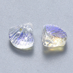 Perles de verre peintes par pulvérisation transparent&nbsp;LS-GLAA-T016-05C