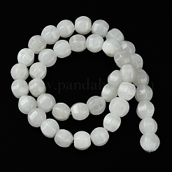 Chapelets de perles de jade blanche naturelle&nbsp;G-H023-A18-01
