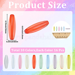 160pcs 10 Farben transparente Acrylperlen&nbsp;TACR-SC0002-75
