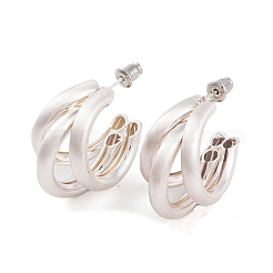 Pendientes de medio aro de múltiples hebras de latón en forma de C para mujer&nbsp;EJEW-G391-05S