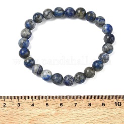 Lapis lazuli naturelles bracelets élastiques en perles rondes&nbsp;GG-CBA12F1-02A-09