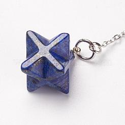 Chakra natürliches Lapislazuli Wünschelrutenpendel&nbsp;G-F516-01E