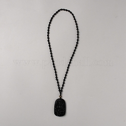 Collane del pendente di vetro&nbsp;NJEW-WH0015-63D