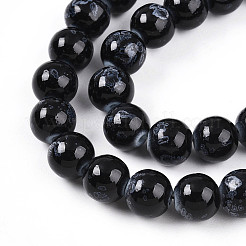 Chapelet de perles en verre baking paint&nbsp;DGLA-N008-10mm-10