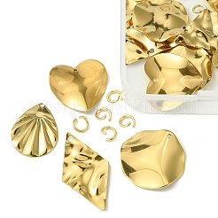 16 pz 8 pendenti in acciaio inossidabile stile 201&nbsp;DIY-FS0005-37G