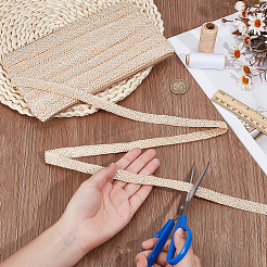 Rubans tressés en losange de polyester&nbsp;DIY-WH0890-02B