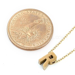 Ionenplattierung (IP) 304 Edelstahl-Anhänger-Halsketten&nbsp;NJEW-R050-01G-18