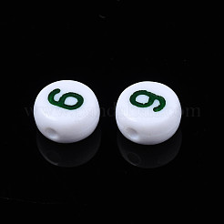 Perle acriliche opache bianche&nbsp;MACR-T038-18-6