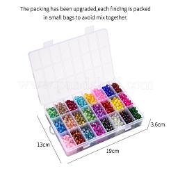 Perle di vetro crackle verniciate a spruzzo&nbsp;CCG-YW0001-02-6mm
