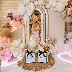 10 Stück Dankeschön-Geschenkverpackungsbox aus Papier mit Schleife&nbsp;CON-WH0112-065B