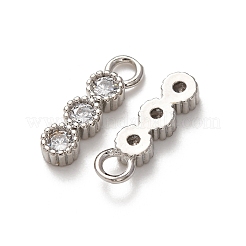 Latón micro pavimenta claro cubic zirconia encantos&nbsp;KK-C253-02B-P