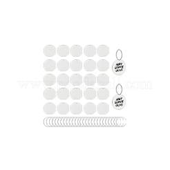Kit para hacer llaveros con dijes en blanco con estampado DIY&nbsp;STAS-BC0003-74B