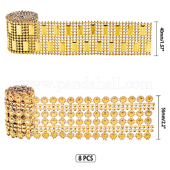 Rotolo di plastica a forma di fiore scintillante in rete&nbsp;DIY-CA0001-23