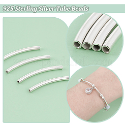 20 Stück 925 Sterlingsilber-Röhrenperlen&nbsp;STER-PH0001-80
