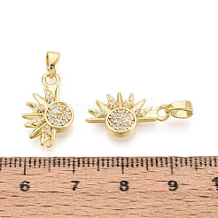 Messing micro pave klar zirkonia charme&nbsp;KK-N259-17G