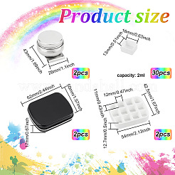 2 Set Aufbewahrungsbox aus Eisen für Aquarellfarben und Nagellackdosen&nbsp;MRMJ-BC0003-46