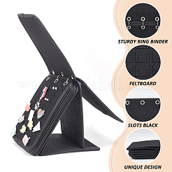 Filz-3-Ring-Binder-Brosche&nbsp;ODIS-WH0043-62