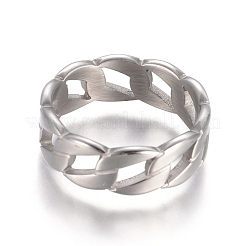 Anelli unisex in acciaio inossidabile 304 anti-ossidazione&nbsp;RJEW-I064-28A--P-17mm