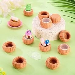 12 cesta de resina en miniatura&nbsp;DIY-TA0016-07