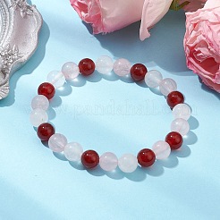 3 pz braccialetti elastici con perline di pietre preziose naturali miste rotonde per donna&nbsp;BJEW-TA00568