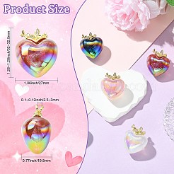 5 Stück 5-Farben-Legierungsharzanhänger&nbsp;RESI-CJ0004-90