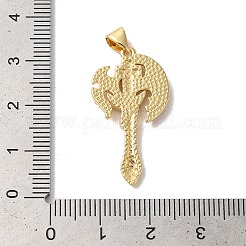Pendenti a forma di ascia con placcatura in ottone e zirconi cubici&nbsp;KK-K385-076G