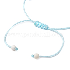 Aus Nylonfäden geflochtene Perlenarmbänder für Damen&nbsp;BJEW-JB11357