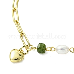Herz-Charm-Armbänder aus Messing&nbsp;BJEW-JB13613