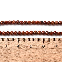 Natürliche rote Jaspis runde Perle Stränge&nbsp;G-A130-3mm-08-01