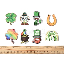 32 stücke 8 arten st. patricks tag themen gedruckt holz anhänger&nbsp;WOOD-FS0001-43