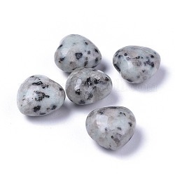 Diaspro di sesamo naturale/pietra di amore del cuore di diaspro kiwi, pietra di palma tascabile per il bilanciamento del reiki, 20x20x13~13.5mm