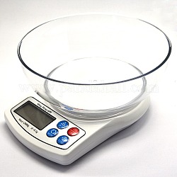 Jewelry Tool Electronic Digital Kitchen Food Diet Scales, Pocket Scale, Aluminum with ABS, White, Weighing Range: 0.1g~2000g, 210x185x100mm