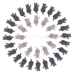 Arricraft 32 шт. 2 цвета акриловые соединители звеньев, 3d напечатано, форма кошки, разноцветные, 40x20x2 мм, отверстие : 1.4 мм, 16 шт / цвет, 32 шт / коробка