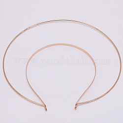 Hair Accessories Iron Hair Band Findings, Light Gold, 4.5~21x2mm