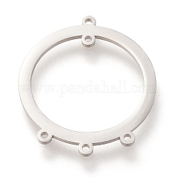 304 in acciaio inox Componenti per lampadari link, lucidatura, anello, colore acciaio inossidabile, 33x28x1mm, Foro: 1.4 mm