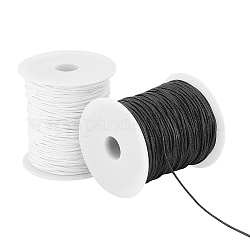 木綿糸ワックスコード  ジュエリー作りのためのマクラメ職人ストリング  ミックスカラー  1.5mm  約100ヤード/ロール  2色  1ロール/カラー  2rolls