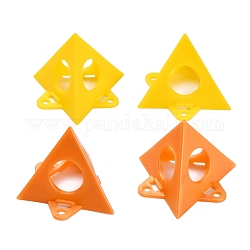 AHADERMAKER 2 Sets 2 Style Triangle Plastic Picture Frame Support Strands, Gold, 1 set/style