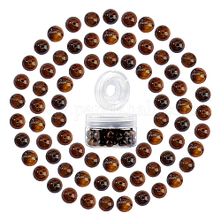 Ensembles de fabrication de bracelets stretch SunnyClue DIY, inclure des perles rondes en oeil de tigre naturel, Fil cristal, fil élastique, perles: 10~10.5 mm, Trou: 1~1.2mm, 100 pcs